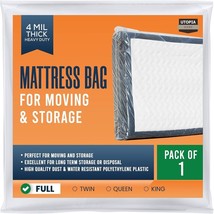 Mattress Bag Moving Full Size (Pack of 1), 4 Mil Thick Mattress 14 in Ma... - $26.31 CAD