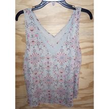 Women's Maurices Tank Boho XL V-Neck Sheer Top Flowy - $9.45