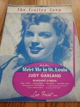 The Trolley Song Sheet Music  1944  Judy Garland  &quot;Meet Me In St. Louis&quot; - £23.59 GBP