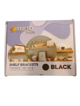 Orbeto 7.25 In Black Shelf Brackets Set Of 8 - $19.99