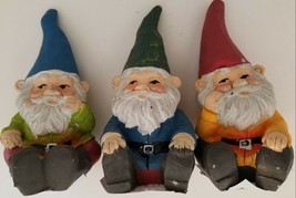 Fairy Garden Ceramic Gnomes Figurines, Select: Blue, Green or Red - £2.36 GBP