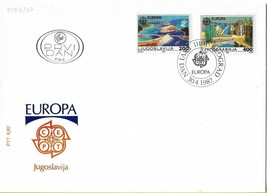 FDC 1987 Yugoslavia Europa CEPT Stamps Postal History Vintage Philately - $5.10