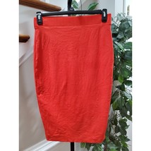 Banana Republic Women&#39;s Red Rayon Pencil &amp; Straight Knee Length Skirt Si... - $22.77