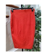 Banana Republic Women&#39;s Red Rayon Pencil &amp; Straight Knee Length Skirt Si... - $417.69 MXN