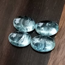 Untreated, Unheated, Aquamarine, Ovals Lot, Cabochon, 19.18 Cts., Natural Aquama - £319.74 GBP