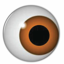 SET OF 2 GOOGLY CROOKED 3&quot; PINBACK BUTTONS HALLOWEEN COSTUME PROP COSPLAY - €10,80 EUR
