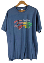 Jamaica 62 T Shirt XL Blue Rainbow Colorful Adult Mens Cotton Blend Marley - £20.81 GBP