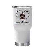 Life Is Better With A Puppy Poodle Tumbler 30oz With Lid Gift for Dogs L... - $40.27 CAD