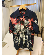 Vintage Y2K Anime Samurai Short Sleeve Shirt Men&#39;s Medium GUC Soya - $661.56 MXN