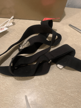 Clip On Suspenders Braces-Elastic-Black w/ Silver Accents 1 1/2”W EUC - $10.59