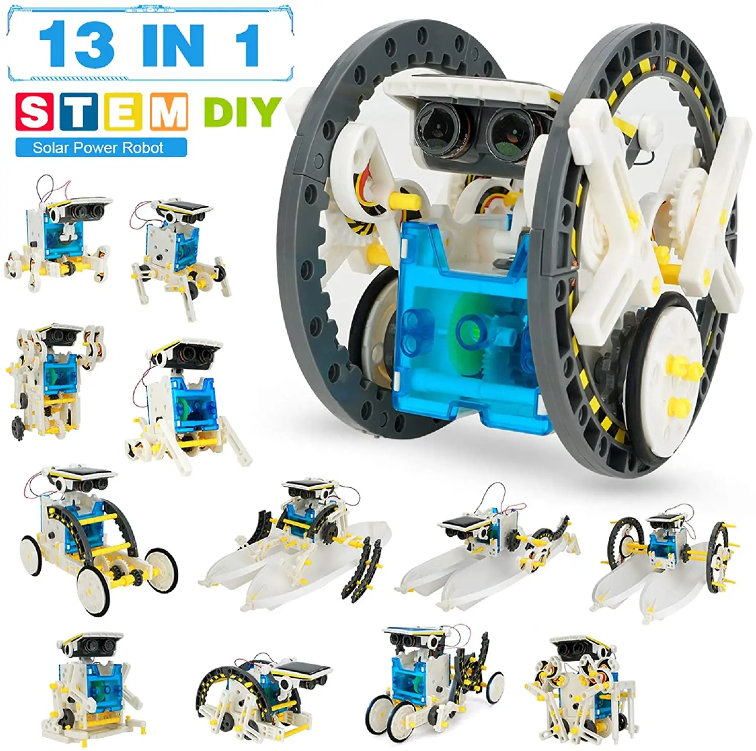 13 In 1 Solar Robot Kits Educational Toys STEM Technology Learning Blo - £19.62 GBP+