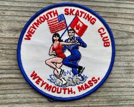Weymouth Skating Club Vintage Patch Souvenir Connell Rink Mass Ma Massachusetts - £20.09 GBP
