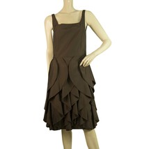 Isaac Mizrahi for Target Brown Ruffles Sleeveless Knee Length Dress size 10 - $158.40