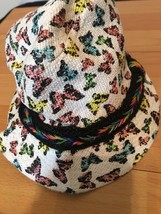 Jacobson Children’s Bucket Hat White With Colored Butterflies Size Small EUC - £8.00 GBP