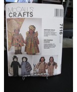 McCall&#39;s Crafts 7116 African, Native American &amp; Country Folk Dolls Pattern - £10.22 GBP