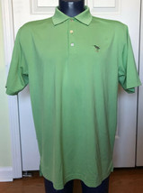 Peter Millar Summer Comfort Polo Golf Shirt LARGE L green embroidered bird  - £19.71 GBP