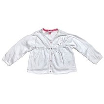 Easter Cardigan Sweater White Baby Girl 18 Mo Floral Appliqué Lightweight - £9.34 GBP