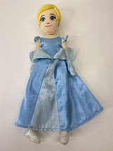 Disney Store Plush Princess Cinderella doll-12&quot; blue ballroom glitter dress - £9.10 GBP