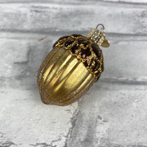 Primary image for Old World Christmas Acorn Blown Glass Ornament 28075 Christmas Tree Decoration