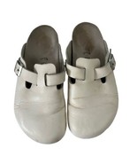 BIRKENSTOCK Womens Shoes BOSTON  Slip On Clog White Leather Work Nursing 39 / 8 - $37.43
