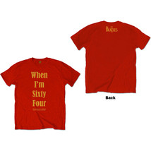 The Beatles When I&#39;M Sixty Four Official Tee T-Shirt Mens Unisex - $36.48