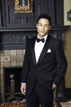 London Black Shawl Lapel Tuxedo 1-Button Front with Matching Pants Slim Fit - £229.53 GBP