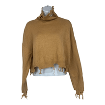 Shein Women&#39;s Long Sleeved Turtleneck Distressed Knit Sweater Size Medium - £18.68 GBP