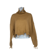 Shein Women&#39;s Long Sleeved Turtleneck Distressed Knit Sweater Size Medium - $23.38