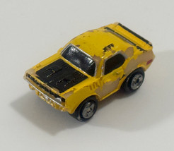 Vintage Micro Machines ‘71 Plymouth Barracuda Yellow Black Hood Car Galoob 1986 - £2.29 GBP