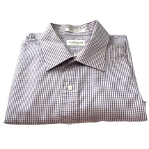 Van Heusen Shirt Mens French Cuff Easy Care Button Up Size 17 (36/37) Pu... - $17.15