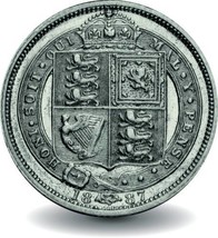 Queen Victoria Silver Shilling Coin 1887 - £29.59 GBP