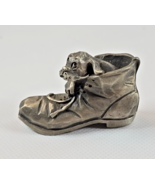 Hallmark Little Gallery Pewter  1976 No One Else Can Fill Your Shoe Pupp... - $16.65 CAD
