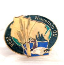 2006 Ducks Unlimited DU Mallard Duck Bird Wisconsin State Map Member Enamel Pin - £9.76 GBP