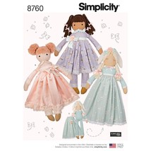 Simplicity US8760OS Stuffed Doll Toy Sewing Pattern Kit by Elaine Heigl, Code 87 - £14.94 GBP