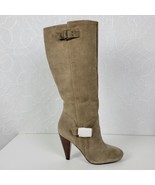 BCBGeneration Boots Womens 7.5 Tan Suede Leather Side Zip Cone Heel Buck... - £55.34 GBP