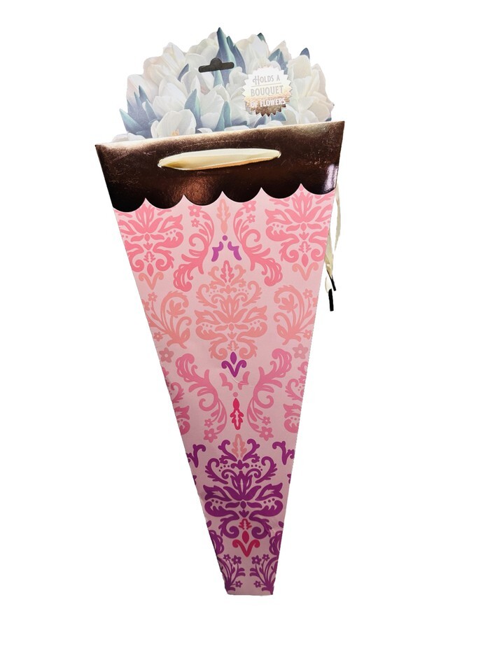 Viola Gift Bag-Holds A Bouquet Of Flowers  18 Inches Long - $14.73