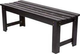 The 4 Ft. Backless Wooden Outdoor Patio Garden Bench From Shine Company 4204Bk - £127.48 GBP