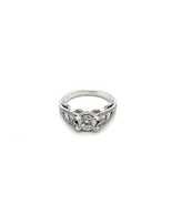 1.00 Carat Round Brilliant Cut Diamond Engagement Ring 18K White Gold Fa... - £3,918.74 GBP