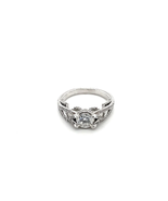 1.00 Carat Round Brilliant Cut Diamond Engagement Ring 18K White Gold Fa... - $6,784.62 CAD