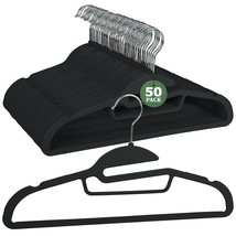 Plastic Hangers, 50 Pack Coat Hangers Rubber Coated Clothes Hangers With Non-Sli - £44.02 GBP
