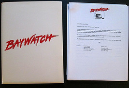 Pamela Anderson,David Hasselhoff (Baywatch) Rare Tv Presskit &amp; Autograph - £156.90 GBP