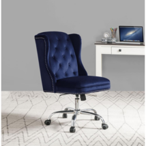 ACME Jamesia Office Chair, Midnight Blue Velvet - $350.99