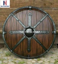 Medieval Viking Armour Shield Fully Functional Designer Brown Shield Decor - £111.11 GBP