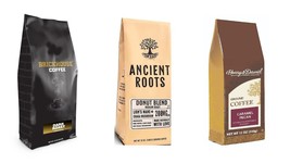 Flavored Coffee Bundle Including Dark Roast, Donut and Caramel Pecan - £21.53 GBP