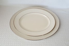 Lenox Courtyard Platinum 13&quot; &amp; 16&quot; Platters American Home Collection Usa - £47.06 GBP