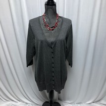 Maurices Sweater Womens 1x Gray Knit Button Down Cardigan NEW - £15.63 GBP