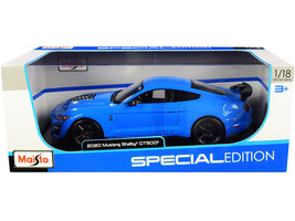 2020 Ford Mustang Shelby GT500 Light Blue Special Edition 1/18 Diecast Car Maist - £46.48 GBP