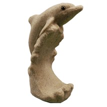 Jumping Dolphin Sand Sculpture Figurine 5&quot; Tall Beach Decor Mr. Sandman DOL12 - £14.15 GBP