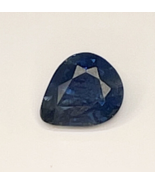 0.54ct Deep Blue Sapphire Pear with Gem Report and Box No Heat - $225.83