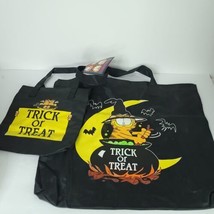 2 Vintage Garfield Cauldron Trick or Treat Halloween Candy Bag Lot 1978 New Tags - £27.18 GBP